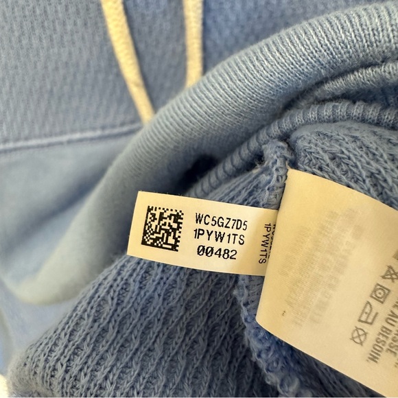 Aerie Pullover Sweater Women’s Blue Hooded Kangaroo Pocket Drawstring Size Med - Picture 5 of 7